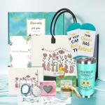 2025 Retirement Gift Set for Women - 12PCS Luxury Bundle with Tote Bag, Makeup Pouch, Tumbler, Candle & More - Perfect Going Away Gifts for Coworkers, Teachers, Nurses, Boss & Friends - (Green)