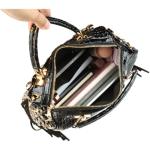 Fashion Rhinestone Bag for Women Leather Top-Handle Satchel Handabgs Large Capacity Tassel Tote Bag Shoulder Messenger Bags (Black)