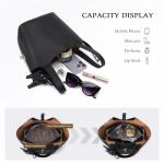 Kadynow Tote Bag for Women Vegan Leather Bucket Purse for Women Top Handle Handbag Shoulder Bag with Detachable Small Purse Black Brown