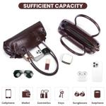 Shoulder Bags for Women Vintage Brown Purse Luxury Carryall Bag Faux Leather Shoulder Handbag