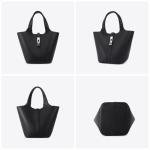 Kadynow Tote Bag for Women Vegan Leather Bucket Purse for Women Top Handle Handbag Shoulder Bag with Detachable Small Purse Black Brown