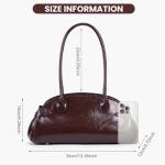 Shoulder Bags for Women Vintage Brown Purse Luxury Carryall Bag Faux Leather Shoulder Handbag