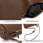 JOLLQUE Crossbody Bag for Women, Luxury Small Barrel Clutch, Suede Handbag Purse, Autumn Winter Shoulder Hobo Bags With Zipper,Suede Bag(Coffee Suede)