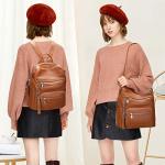 ALTOSY Leather Laptop Backpack Purse for Women