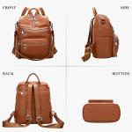 ALTOSY Leather Laptop Backpack Purse for Women
