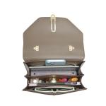 Stylish Leather Satchel Bag with Zipper Pocket