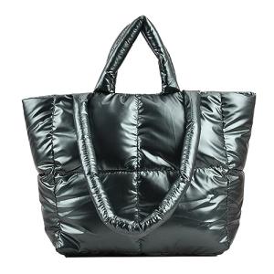 Large Green Puffer Tote Bag for Women