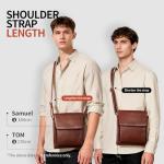 Augus Vintage Leather Crossbody Bag for Men