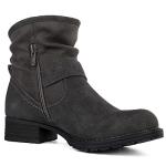 Globalwin Women's Grey Low Heel Ankle Boots