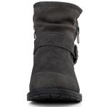 Globalwin Women's Grey Low Heel Ankle Boots