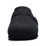 Asgard Suede Clogs with Arch Support - Charcoal Black
