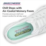 Skechers Bright Sky White/Silver Clogs for Women