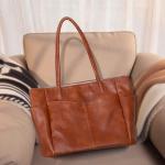 Monrich Women's Vegan Leather Large Tote Bag