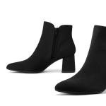 Chic Low Heel Ankle Boots with Pointed Toe