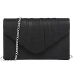 Dasein Velvet Pleated Evening Clutch Bag (Black)