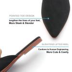Tilocow Black Pointed Toe Mules for Women