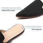 Tilocow Black Pointed Toe Mules for Women