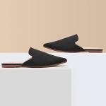 Tilocow Black Pointed Toe Mules for Women