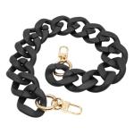 Acrylic Black Handbag Chain Purse Strap