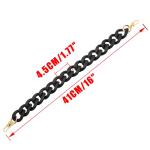 Acrylic Black Handbag Chain Purse Strap