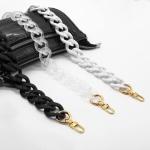 Acrylic Black Handbag Chain Purse Strap