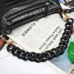 Acrylic Black Handbag Chain Purse Strap