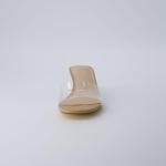 CUSHIONAIRE Women's Clear Kitten Heel Sandals
