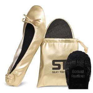Silky Toes Foldable Ballet Flats for Women
