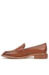 Franco Sarto Women's Brown Leather Slip-On Loafers