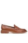 Franco Sarto Women's Brown Leather Slip-On Loafers