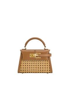 JW PEI Elise Brown Bamboo Handle Bag