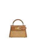 JW PEI Elise Brown Bamboo Handle Bag
