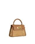 JW PEI Elise Brown Bamboo Handle Bag
