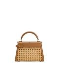 JW PEI Elise Brown Bamboo Handle Bag
