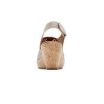 Rockport Women's Metallic Khaki Leather Sling Sandal