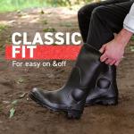 DUNLOP Chesapeake Waterproof Black Plain Toe Shoes