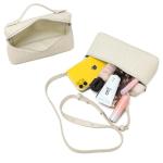 Rejolly Small Leather Crossbody Bag in Ostrich Black