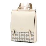 Cnoles Stylish White Leather Backpack for Women
