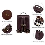 Cnoles Stylish White Leather Backpack for Women