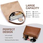 Chic 2-Piece Vegan Leather Purse Set in Beige