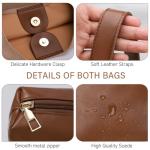 Chic 2-Piece Vegan Leather Purse Set in Beige