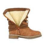 DREAM PAIRS Camel Mid Calf Winter Snow Boots