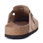 Litfun Women's Soft Suede Comfort Clogs in Taupe