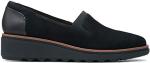 Clarks Sharon Dolly Black Suede Loafers, Women’s 8.5