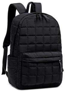 Chic Quilted Black Travel Backpack for Women