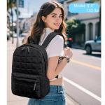 Chic Quilted Black Travel Backpack for Women
