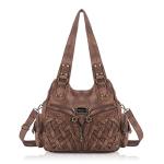 Angel Barcelo Brown Soft Leather Hobo Bag