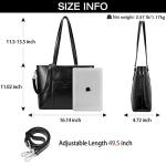 BOSTANTEN Women’s Leather Laptop Tote Handbag