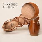 Trary Brown Mary Jane Ballet Flats for Women