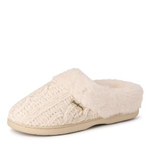 Dearfoams Women's Claire Cable Knit Clog Slippers